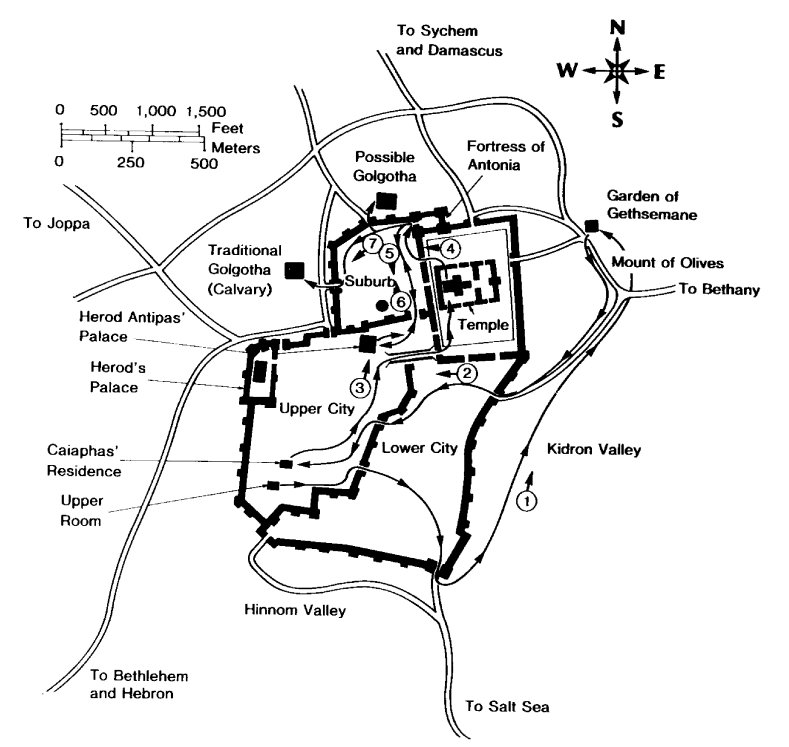 Jerusalem at the time of Christ. Fig 1.--Map of 